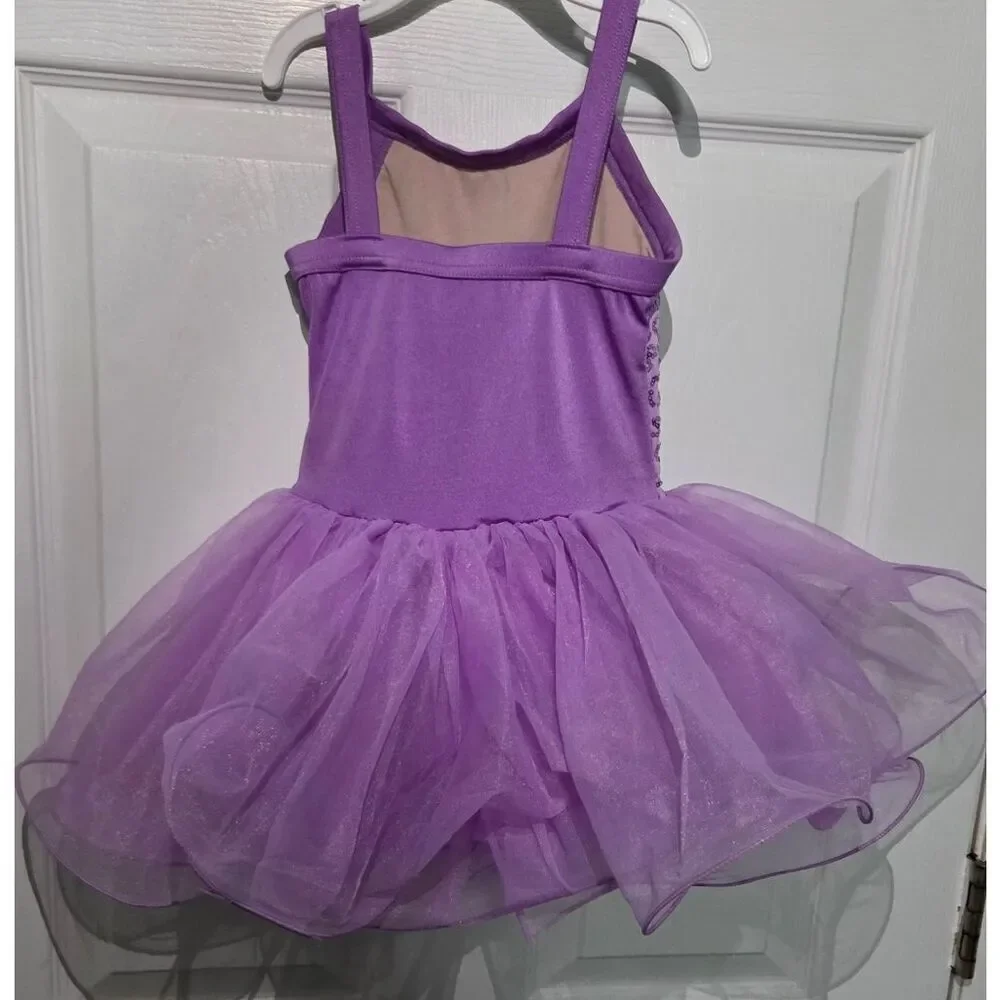 Weissman XS Girl Lavender Sequin Camisole Tute Skirt Balette Dance Costume